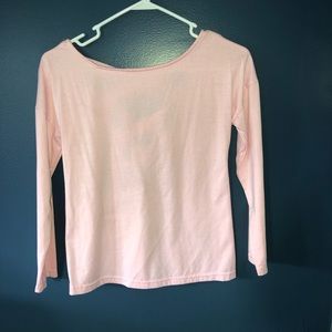 pink 3/4 sleeve tee